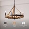 Vidalite Savannah 6-Light Rustic Farmhouse Style Chandelier, Natural Brown & Black Pendant Chandelier Light CE1013045 - alternate 3