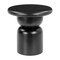 Homeroots 20" Black Solid Wood Round Pedestal End Table 556530 - alternate 1