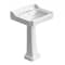 Whitehaus Collection Traditional Pedestal with Integrated Large Rectangular Bowl and Backsplash B112L-P-3H - alternate 1