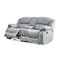 Homeroots 77" Light Gray Manual Reclining Loveseat With Storage 561562 - alternate 4
