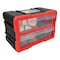 Performance Tool 2-Drawer Storage Bin, Interlocking, Transparent Drawers, Wall Mount W5910 - alternate 1