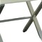 Homeroots 20in Off White and Silver Tufted Faux Leather and Metal Upholstered Bench 733244 - alternate 3