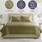 Lavish Home 3-Piece Queen Quilt Bedding Set Queen Bedspread and 2 Pillow Shams with Diamond Pattern, Green 66-001-QG - alternate 2