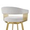 Armen Living Chelsea 30in Swivel Bar Stool with Gold Brushed Stainless Steel and Silver Fabric LCCSBABGLSI30 - alternate 2