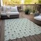 Homeroots 3' X 5' Green And Ivory Geometric Washable Indoor Outdoor Area Rug 595727 - alternate 2