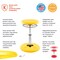 Kore Design Kids Adjustable Standard Wobble Chair 14-19in., Yellow KOR3103 - alternate 3