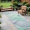 Homeroots 8' Runner Blue and Gray Abstract Washable Non Skid Indoor Outdoor Runner Rug 559353 - alternate 1