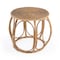 Homeroots 24" Natural Rattan Round Drum End Table 634870 - alternate 1