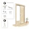 Sartodoors Sliding Pocket Door 36 x 96 inches, Planum 0333 White Silk with Black Inserts and Frosted Glass, Ki PLANUM0333PD-WS-3696 - alternate 2