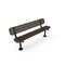Mytcoat 6ft Outdoor Bench with Back, Surface Mount, Brown, Punched Steel, Textured Coating 804218 - alternate 1