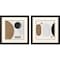 Homeroots Set Of Two Neutral Stones Brown Framed Wall Art, 2PK 654129 - alternate 1