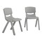 Flash Furniture Plastic Stacking School Chairs with 12 in Seat Height in Soft Gray, 2PK 2-YU-YCX-001-SFTGY-GG - alternate 1