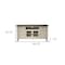 Homeroots 60" Ivory Solid Wood Open shelving Distressed TV Stand 528712 - alternate 3