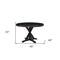 Homeroots 48" Black Wood Pedestal Base Round Top Dining Table 517759 - alternate 2