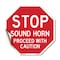 Signmission Stop Sound Horn Proceed with Cautio, 10 Inch X 10 Inch, Vinyl Decal OC-D-10-323 - alternate 1