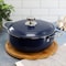 Oster Cartagena 3.8 Quart Nonstick Aluminum Caldero with Lid in Dark Blue 143698.02 - alternate 3