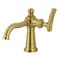 Kingston Brass One-Handle Single-Hole Bathroom Faucet with Push Pop-Up Drain, Brushed Brass KS3547TKL - alternate 1