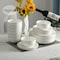 Dinewares Perlaceo Luxurious Collection of 24-Piece White with Gold Rim Bone China Dinnerware Set - QI004761.24 - alternate 3
