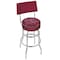 Holland Bar Stool Co 30" Chrome 2-Ring Texas A&M Swivel Bar Stool, Back L7C430TexA-M - alternate 1
