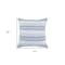 Homeroots Set of Four 18" X 18" Blue Beach Chevron Cotton Zippered Pillow, 4PK 535276 - alternate 2