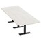Skutchi Designs 10 Person Conference Table With Power Unit | 10' Arc Rectangle Table | Harmony Series HAR-AREC-48X120-T.BK-WA7976-NA - alternate 1