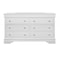 Homeroots 58" Metallic White Solid Wood Six Drawer Double Dresser 478657 - alternate 1