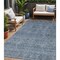 Homeroots 5' X 8' Blue And Ivory Floral Washable Indoor Outdoor Area Rug 605718 - alternate 1