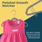 Lifemaster Gray Velvet Kids Hangers 30 Pack, 10.83" Non-Slip, Slim ABS, Swivel Hook & Notches LMVVBH30GY - alternate 3