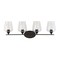 Jonathan Y Jayne 32" 4-Light Iron/Seeded Glass Cottage Rustic LED Vanity Light, Oil Rubbed Bronze JYL7548A - alternate 2