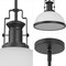 Jonathan Y Homer 13" 1-Light Modern Industrial Metal LED Dome Pendant, White/Matte Black JYL9536E - alternate 2