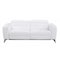 Homeroots 83" White Italian Leather USB Reclining Sofa With Black Legs 482210 - alternate 1