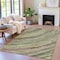 Homeroots 5' X 8' Artichoke Green Brown And Ivory Abstract Washable Indoor Outdoor Area Rug 631228 - alternate 2