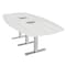 Skutchi Designs Arc Boat Conference Table With Power, 48 in W, 96 in L HAR-ABOT-48X96-T-WA7976-ESIL - alternate 1