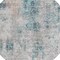 Homeroots 8' Teal Blue Beige And Copper Round Abstract Washable Indoor Outdoor Area Rug 587886 - alternate 2