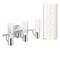 Jonathan Y Bolha 18 in. 3-Light Minimalist Modern Bubble Acrylic/Iron Integrated LED Vanity Light, Chrome JYL7224A - alternate 1