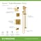 Symmons Duro HydroMersion Double Handle Tub and Shower Trim Kit with Hand Spray (Valve Not Included) 3696BBZ15TRM - alternate 2