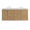 James Martin Vanities Laurent 60'' D Vanity, Light Natural Oak, w/ Jasmine Pearl Quartz Top w/FreePower Wireless Charger 545-V60D-LNO-FEJP - alternate 2