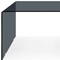 Homeroots 50" Gray Glass U Shape Computer Desk 554198 - alternate 2