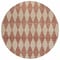 Homeroots 8' Orange And Copper Round Geometric Washable Indoor Outdoor Area Rug 577081 - alternate 2