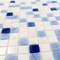 Apollo Tile Mingles 12in x 12in Glossy White and Light Blue Glass Mosaic Wall and Floor Tile 20 sqft/case, 20PK APLNAVYMIX1A - alternate 3