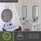 Vaxcel Akron 18-in Satin Nickel Farmhouse Barn Wall Sconce, 2 Light Bathroom Vanity Fixture, Metal Shade, White Interior W0376 - alternate 3