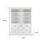 Homeroots 87" White Solid Wood Four Tier Bookcase 397120 - alternate 5