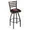 Holland Bar Stool Co 30" Blk Wrinkle Oklahoma Swivel Bar Stool, Ladder Back L01430Oklhma - alternate 1