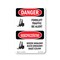 Signmission OSHA Danger Sign, 10" Height, Rigid Plastic, Forklift Traffic Be Alert Bilingual, VP-1265 OS-DS-P-710-VP-1265 - alternate 1