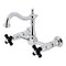 Kingston Brass Two-Handle Wall Mount Bridge Kitchen Faucet, Polished Chrome KS1261PKX - alternate 1