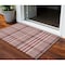 Homeroots 3' X 5' Red Black And Ivory Plaid Washable Indoor Outdoor Area Rug 601512 - alternate 1