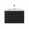 Cutler MILANO 30 in Wall Hung Vanity BLACK w/top (Modern Shaker) FV-BLACK30MS - alternate 1