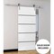 Sartodoors Sturdy Barn Door with Hardware, Planum 0015 White Silk and Aluminum Strips, 6.6FT Rail Hangers Heav PLANUM0015BD-S-WS-18 - alternate 1