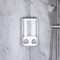 Homeroots Gray Heavy Duty Plastic Two Chamber Wall Mount Soap Dispenser 571499 - alternate 1