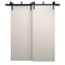 Sartodoors Sliding Closet Barn Bypass Doors 60 x 96 inches, Ego 5000 Painted White Oak, Modern 6.6ft Rails Ha EGO5000BBB-PWO-6096 - alternate 1